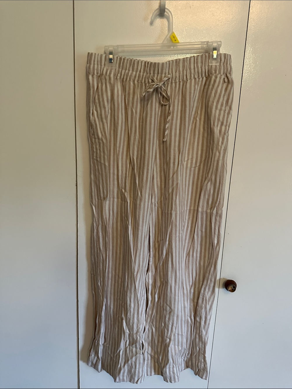 a new day Beige & White Striped Men’s Drawstring Chinos